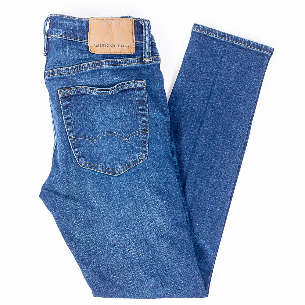 American Eagle Skinny Next Level Airflex Mens Jeans Dark Wash Size 28x30